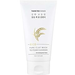 THANK YOU FARMER Rice Pure Clay Mask to Foam Cleanser