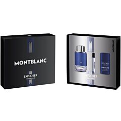 КОМПЛЕКТ MONTBLANC Explorer Ultra Blue Eau De Parfum + Travel Spray + Deo Stick
