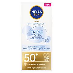 NIVEA Sun Triple Protect флуид за лице защита с/у UV светлина SPF 50+