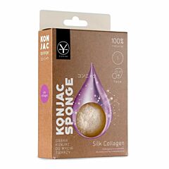 YASUMI Konjac Sponge Face Wash With Silk Collagen For Skin With Signs Of Aging