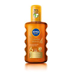 NIVEA Sun Tropical Bronze Спрей олио за слънце SPF 6