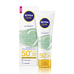 NIVEA Sun Слънцезащитен крем за лице с минерални филтри SPF 50+