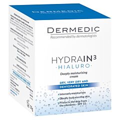 DERMEDIC HYDRAIN3 HIALURO Дълбоко хидратиращ крем SPF15