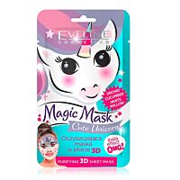 EVELINE Magic Mask Cute Unicorn Пречистваща 3d Sheet Маска За Лице