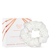 CRYSTALLOVE Silk Scrunchie - Ivory