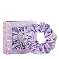 CRYSTALLOVE Crystalized Silk Scrunchie - Lilac