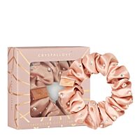 CRYSTALLOVE Crystalized Silk Scrunchie - Rose Gold