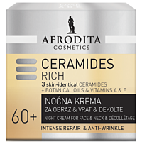 AFRODITA Ceramides Rich Night Cream For Face, Neck And Décolletage