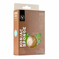 YASUMI Konjac Pure Sponge For Face Wash, Natural, Hypoallergenic