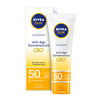NIVEA Sun Слънцезащитен крем за лице с Q10 против бръчки SPF 50+