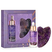 КОМПЛЕКТ CRYSTALLOVE Amethyst Crystalized Set: Serum + Gua Sha 