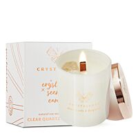 CRYSTALLOVE Clear Quartz Soy Candle & Bergamot