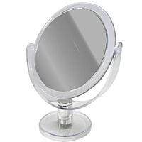 INTERVION Double-Sided Cosmetic Mirror - Transparent