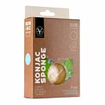 YASUMI Konjac Pure Sponge For Face Wash, Natural, Hypoallergenic