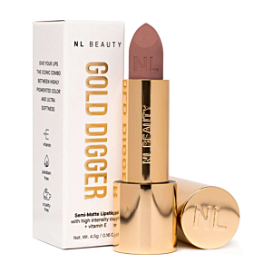 NL BEAUTY 08 - CHOCOLATE MILK, Semi Matte Velvet Червило, GOLD DIGGER 
