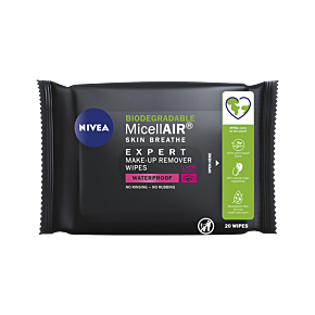 NIVEA Expert Make-up Почистващи кърпички за водоустойчив грим, 20 pcs