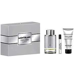 КОМПЛЕКТ MONTBLANC Explorer Platinum Eau De Parfum + Travel Spray + Shower Gel