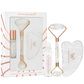 КОМПЛЕКТ CRYSTALLOVE Clear Quartz Roller And Gua Sha Set