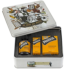 КОМПЛЕКТ PRORASO Metal Box Beard Care