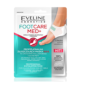EVELINE Foot Care Med+ Professional Ексфолираща SOS Текстилна Маска За Пети