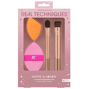 REAL TECHNIQUES Matte&Merry Set Brush+ Sponges Set