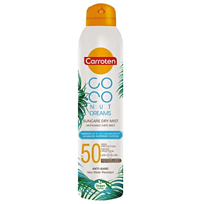 CARROTEN Coconut Dreams слънцезащитен сух спрей мист за тяло SPF50