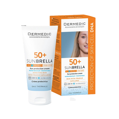 DERMEDIC SUNBRELLA Слънцезащитен крем за лице SPF 50+ за кожа с ...
